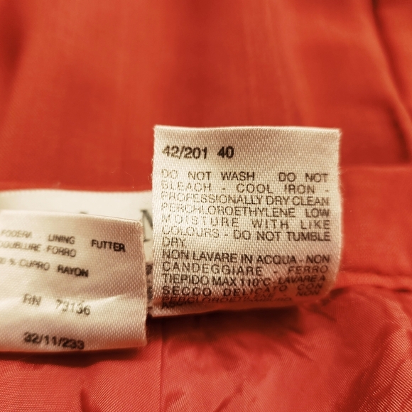 Max Mara Women's Red Wool Mohair Lightweight Pencil Skirt Size 40 Italy US 6 - Picture 4 of 9